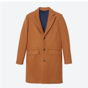 Bonobos Italian Wool Slim Fit Camel/Tan Topcoat 40R Immaculate Condition